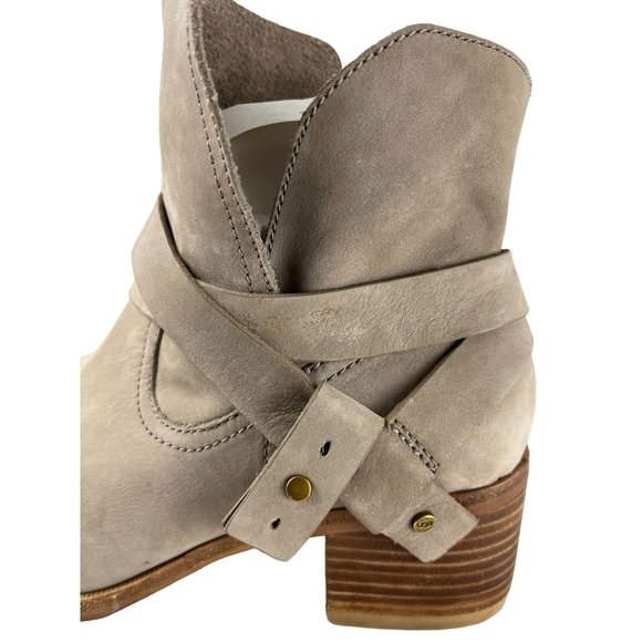 UGG Elora Sahara Grey Suede Leather Ankle Boots, Women's Size 10 - Picture 6 of 16